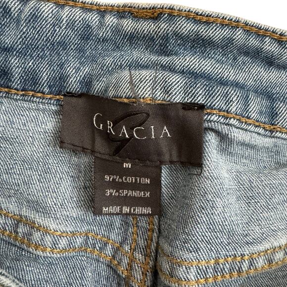 Gracia Denim Midi Skirt Side Slit Womens size Medium - Picture 6 of 7